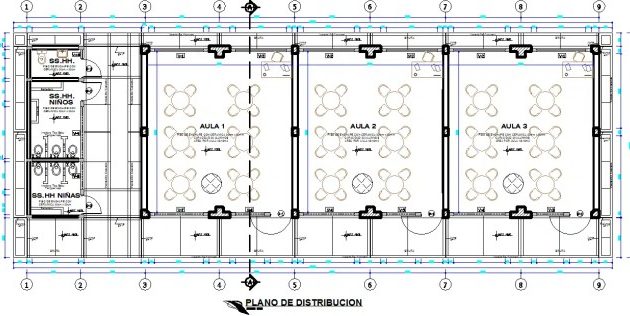 Desain ruang kelas dwg