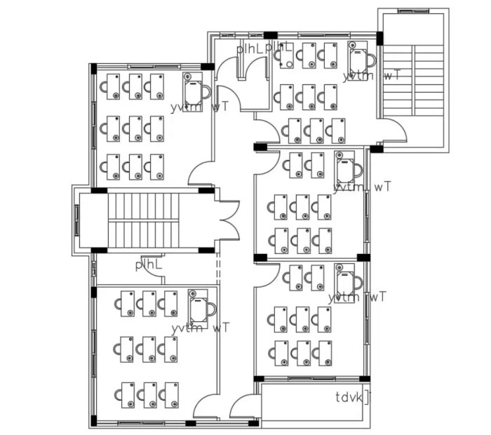 Desain ruang kelas dwg